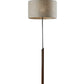 63" Black Traditional Shaped Floor Lamp With Beige Drum Shade