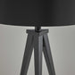 Treble Black Metal Table Lamp