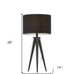 Treble Black Metal Table Lamp