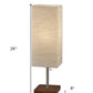 Wildside Paper Shade With Walnut Wood Table Lamp