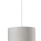 Burlap Fabric Light Brown Electric Drum Pendant Lamp