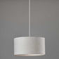 Burlap Fabric Light Brown Electric Drum Pendant Lamp