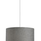 Burlap Fabric Light Brown Electric Drum Pendant Lamp