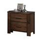 25" Brown Two Drawers Nightstand