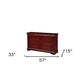 57" Brown Solid Wood Double Dresser