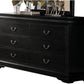 57" Brown Solid Wood Double Dresser