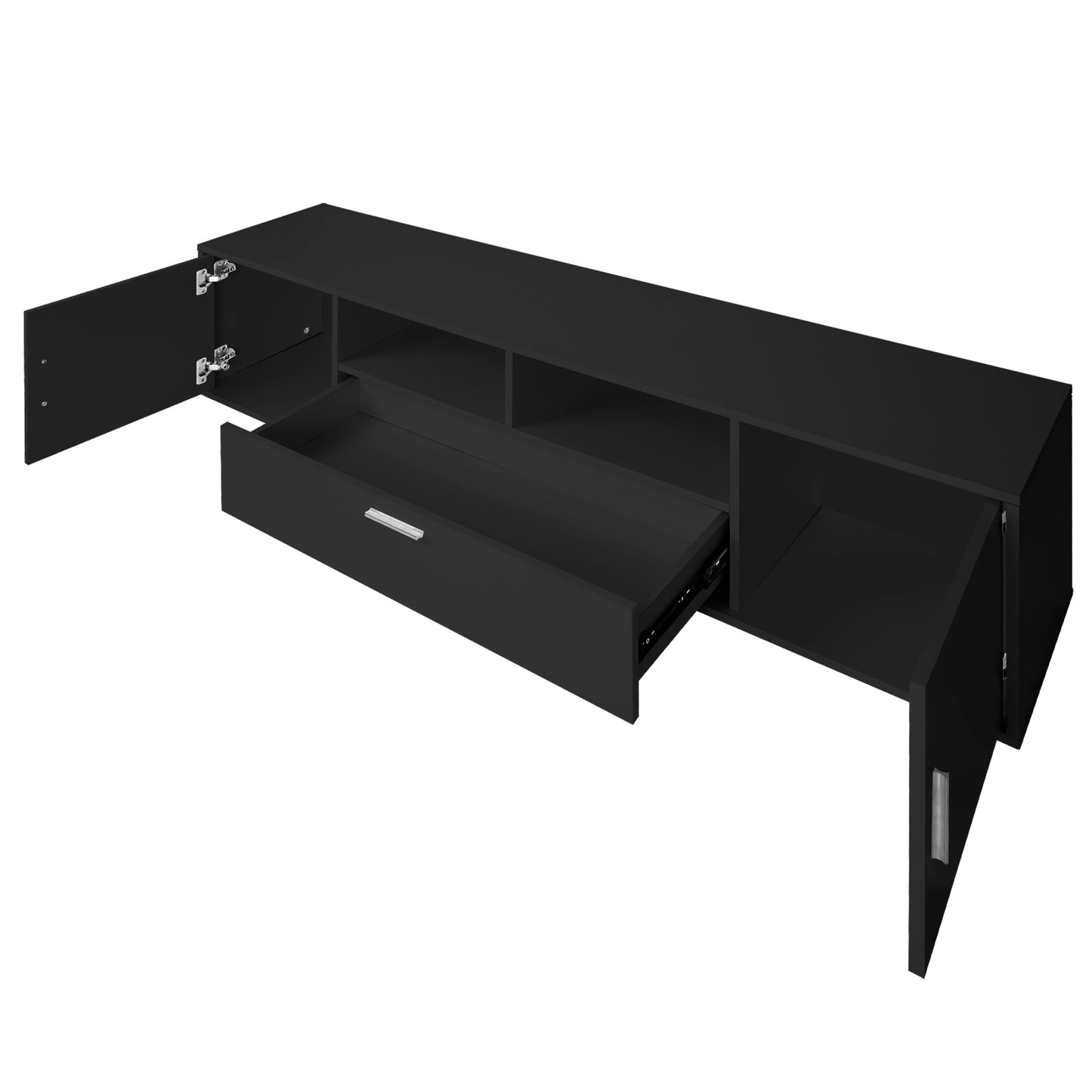 Modern TV stand with LED Lights & Storage for Up to 75" TV's