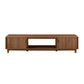 Minimalist Mocha TV Stand with Fluted Doors, For up to 80" TV's