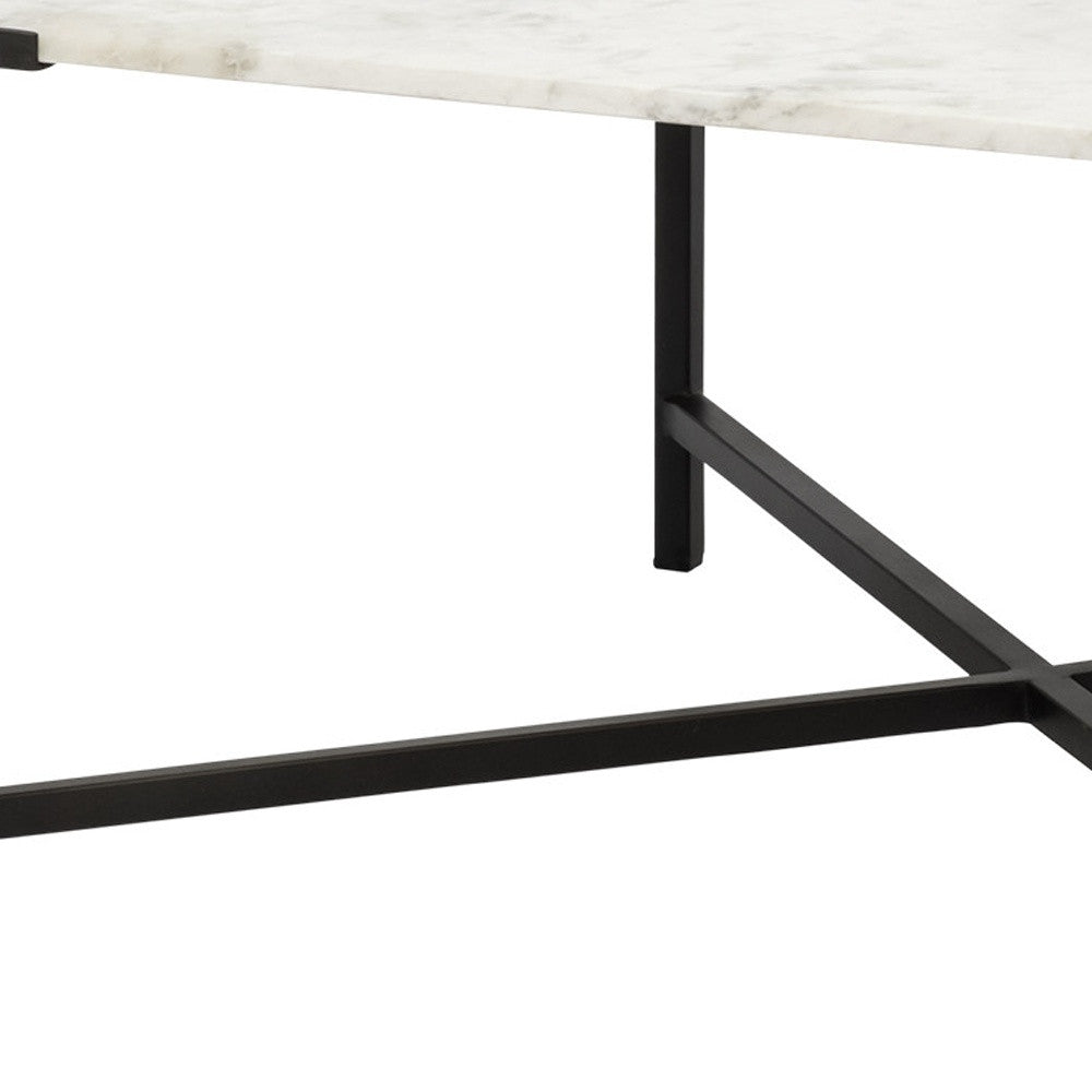 30" Brown And Black Wood And Metal Square Coffee Table