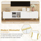 Modern Minimalist Geometric TV Cabinet with Metal Handles and Gold Legs For Up to 80'' TV's