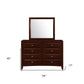 54" Cherry Solid Wood Eight Drawer Double Dresser