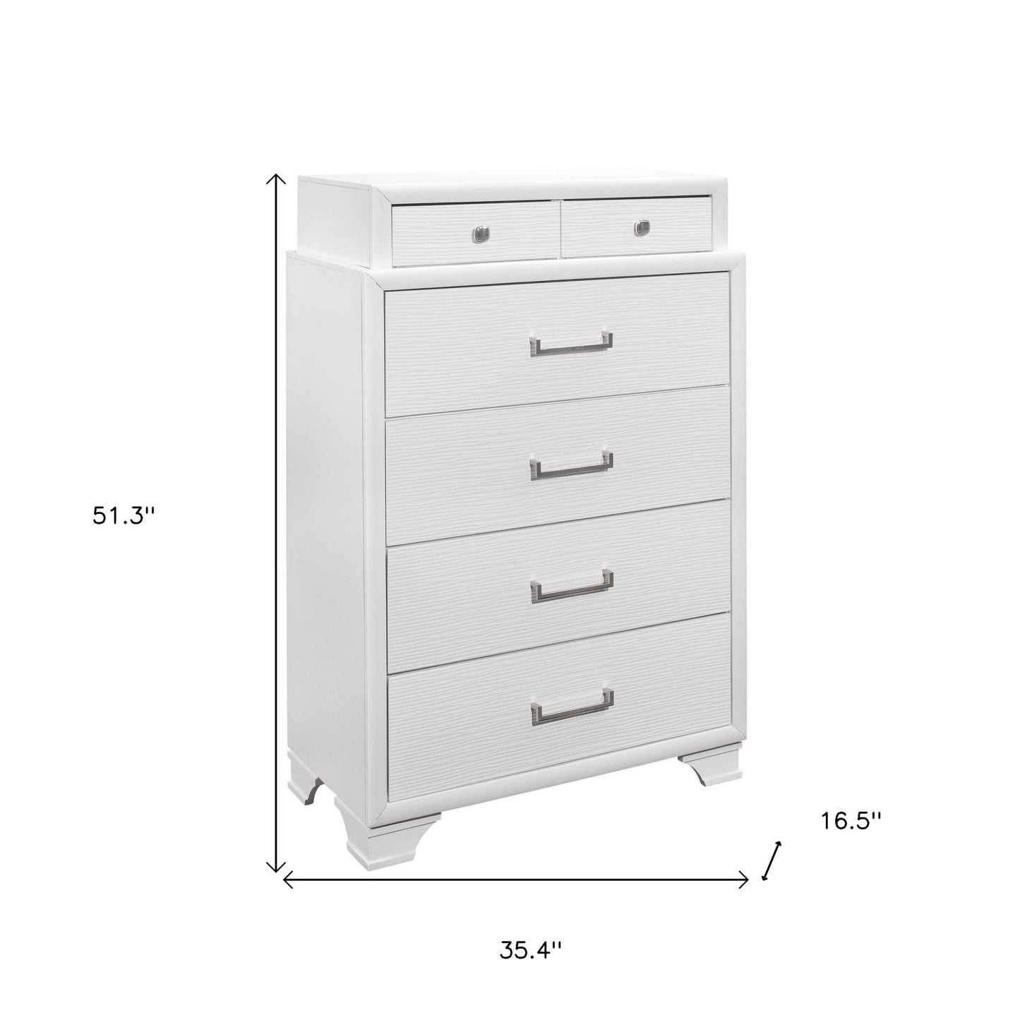 White Chest With 6 Drawers