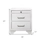 White Nightstand With 3 Drawers