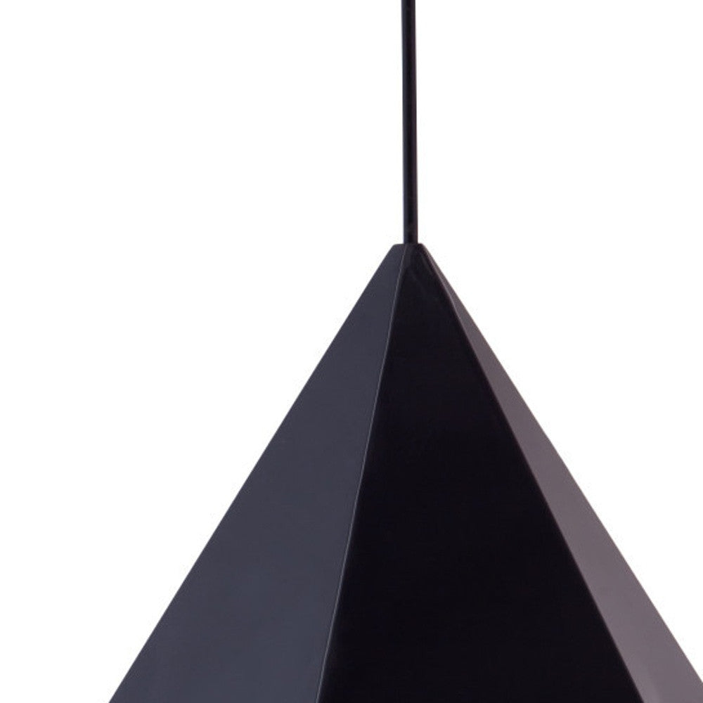 Black Lantern Metal Dimmable Ceiling Light With Black Shades