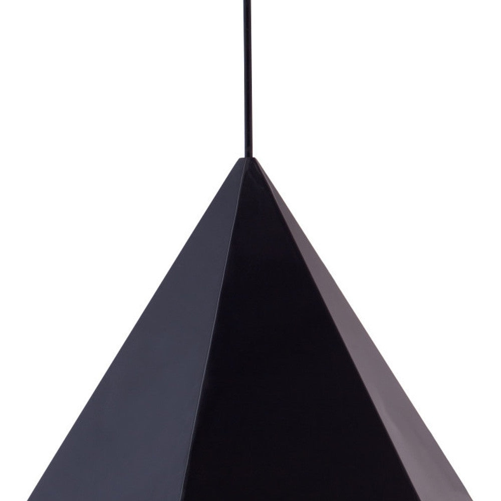 Black Lantern Metal Dimmable Ceiling Light With Black Shades