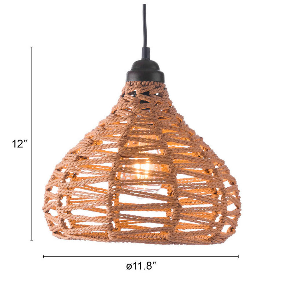 Natural Lantern Metal Dimmable Ceiling Light With Natural Shades