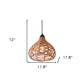 Natural Lantern Metal Dimmable Ceiling Light With Natural Shades