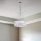 Silver Lantern Metal Chandelier With Silver Shades