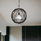 Black Metal Geometric Globe Hanging Light