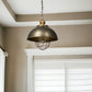 Rustic Gold Ton Metal Dome Hanging Light