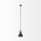 Industrial Caged Black Metal Hanging Light