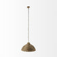 Brown Wicker Domed Hanging Pendant Light