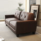 Genuine Leather Two-Over-Two Sofa