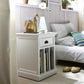 Classic White Nightstand With Dividers