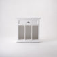 31" Distressed White Wood Nightstand with Dividers