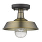 Brushed Gold Shallow Plate Adjustable Pendant Light