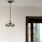 Brushed Gold Shallow Plate Adjustable Pendant Light