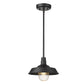 Matte Black Shallow Plate Adjustable Pendant Light