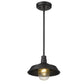 Matte Black Shallow Plate Adjustable Pendant Light