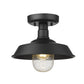 Matte Black Shallow Plate Adjustable Pendant Light