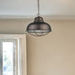 Ansen 1-Light Oil-Rubbed Bronze Pendant With Gloss White Interior Shade