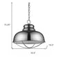 Ansen 1-Light Polished Nickel Pendant With Gloss White Interior Shade