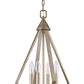 Easton 4-Light Washed Gold Pendant With Crystal Bobeches