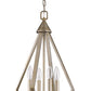 Easton 4-Light Washed Gold Pendant With Crystal Bobeches