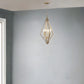 Easton 4-Light Washed Gold Pendant With Crystal Bobeches