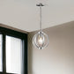 Nevaeh 1-Light Chrome Globe Pendant With Crystal Accents