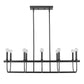 Beckett 10-Light Matte Black Island Pendant