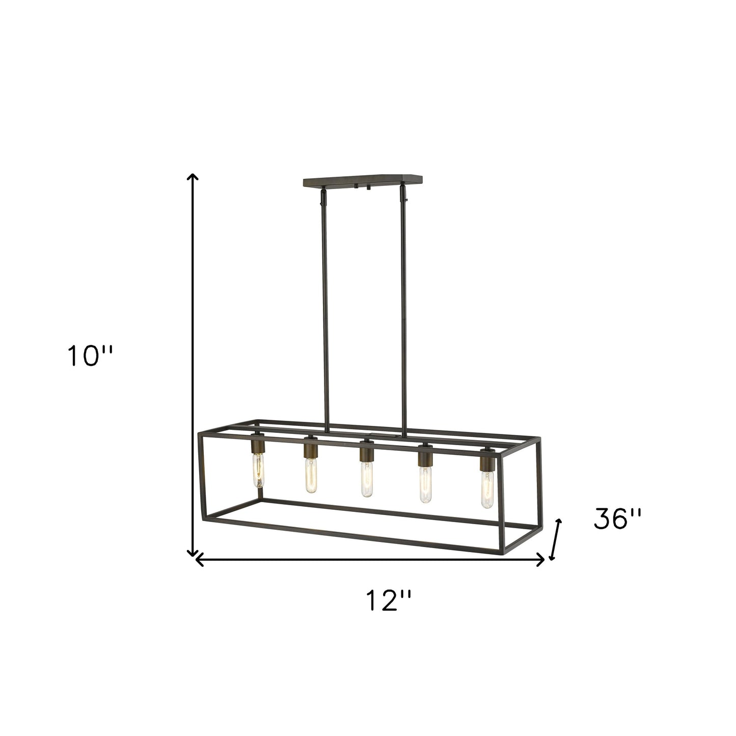 Cobar 5-Light Soil-Rubbed Bronze Island Pendant