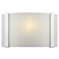 Polished Chrome Wall Sconce with Frosted Glass Shade