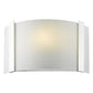 Polished Chrome Wall Sconce with Frosted Glass Shade