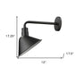 Fuller 1-Light Matte Black Wall Light