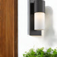 Contemporary Antique Bronze and White Wall Light