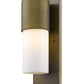 Contemporary Brushed Gold and White Wall Light