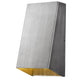 Brushed Silver Geometric Wall Sconce