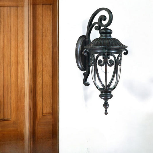 Naples 1-Light Marbelized Mahogany Wall Light