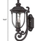 Black Cast Aluminum Glass Lantern Wall Light